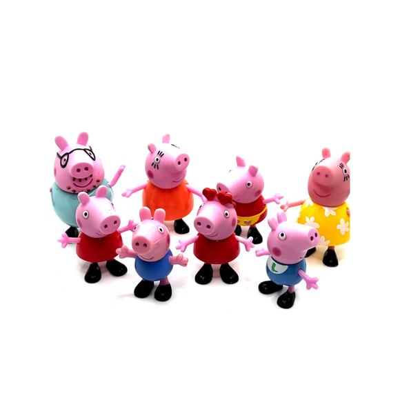 MATTEL Pepper Pig And Family 8-Piece Action Figure Collection Set - Picture 2 of 5